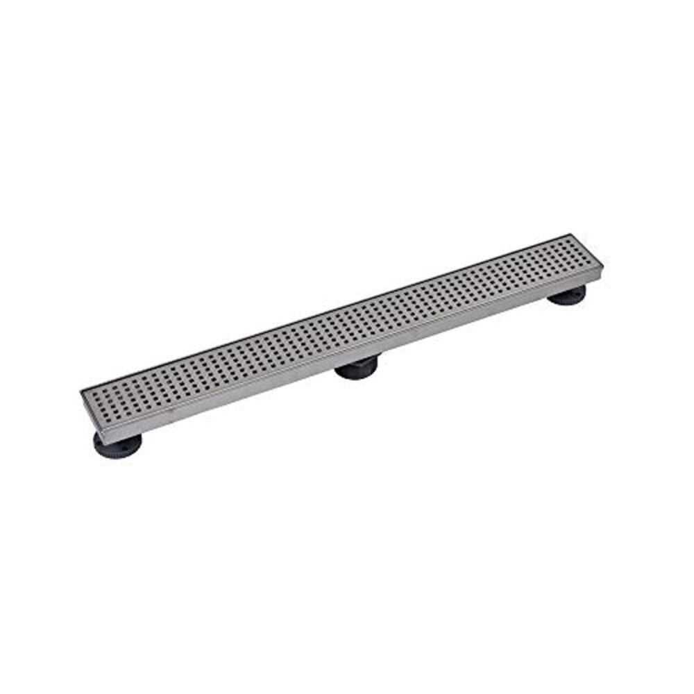 Designline 28 in. Stainless Steel Shower Linear Drain Square Grate